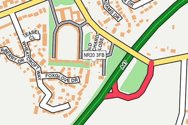 NR20 3FB map - OS OpenMap – Local (Ordnance Survey)
