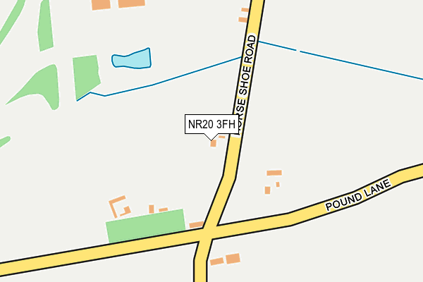 NR20 3FH map - OS OpenMap – Local (Ordnance Survey)