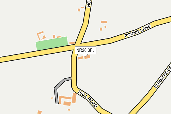 NR20 3FJ map - OS OpenMap – Local (Ordnance Survey)