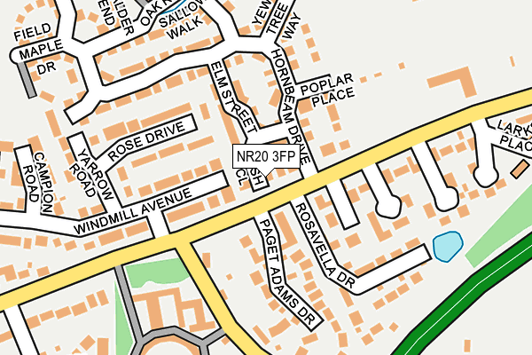 NR20 3FP map - OS OpenMap – Local (Ordnance Survey)