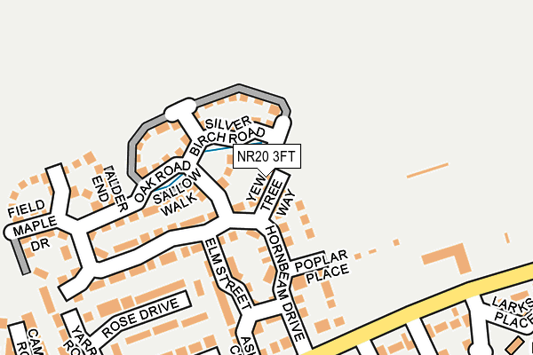 NR20 3FT map - OS OpenMap – Local (Ordnance Survey)