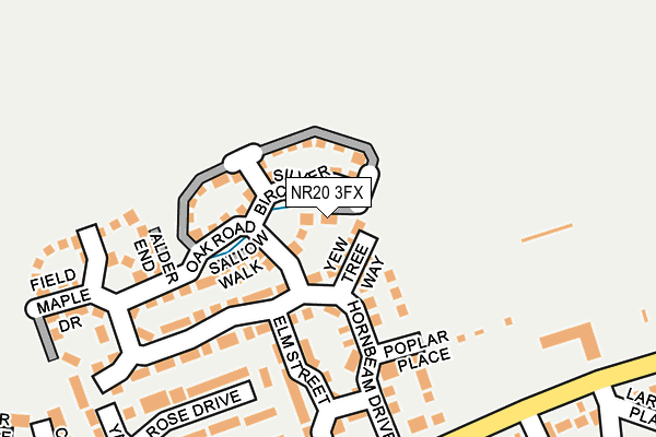 NR20 3FX map - OS OpenMap – Local (Ordnance Survey)
