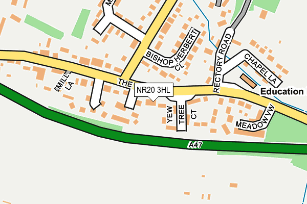NR20 3HL map - OS OpenMap – Local (Ordnance Survey)