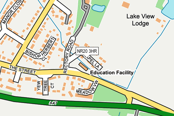 NR20 3HR map - OS OpenMap – Local (Ordnance Survey)