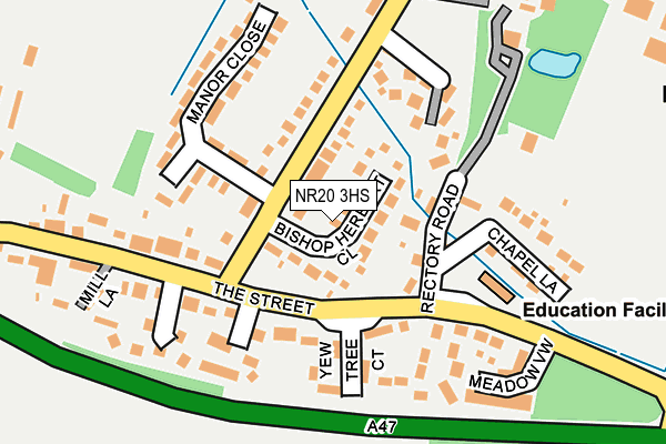 NR20 3HS map - OS OpenMap – Local (Ordnance Survey)