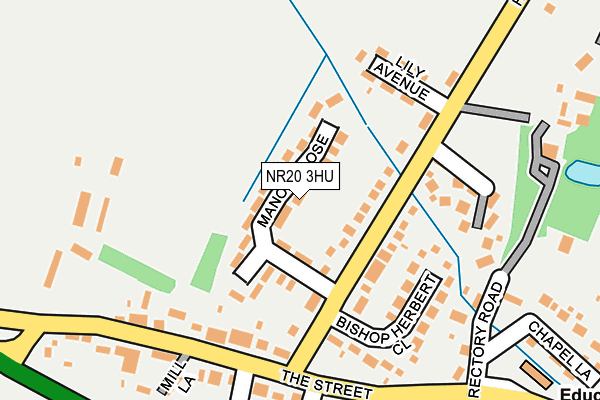 NR20 3HU map - OS OpenMap – Local (Ordnance Survey)