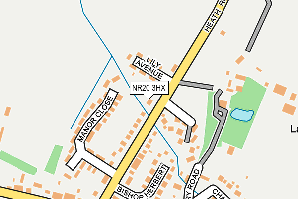 NR20 3HX map - OS OpenMap – Local (Ordnance Survey)