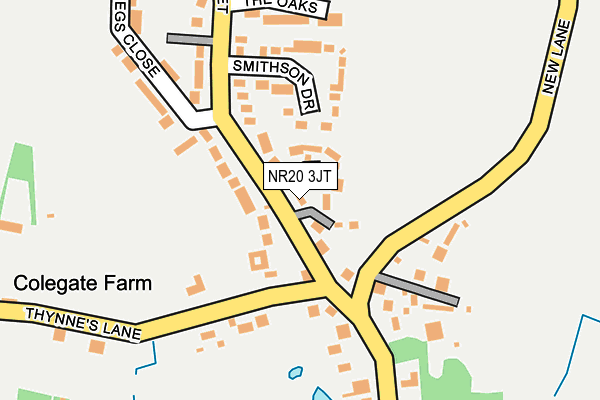 NR20 3JT map - OS OpenMap – Local (Ordnance Survey)