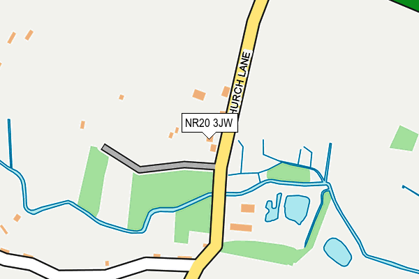 NR20 3JW map - OS OpenMap – Local (Ordnance Survey)