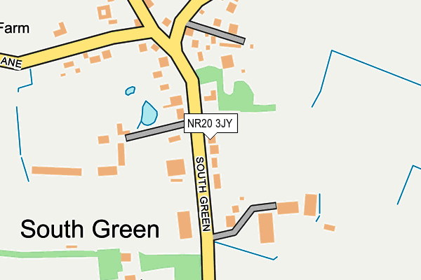 NR20 3JY map - OS OpenMap – Local (Ordnance Survey)