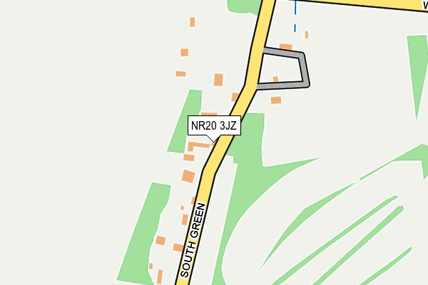 NR20 3JZ map - OS OpenMap – Local (Ordnance Survey)