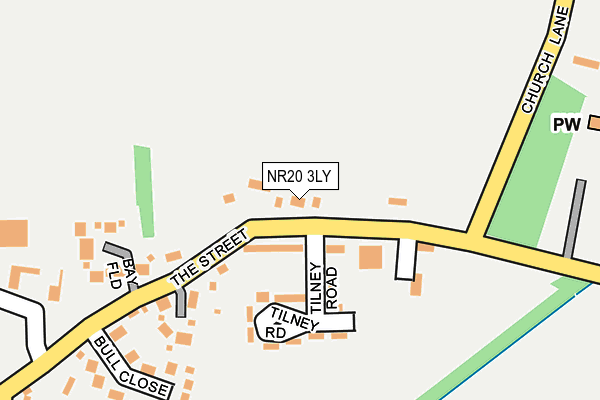 NR20 3LY map - OS OpenMap – Local (Ordnance Survey)