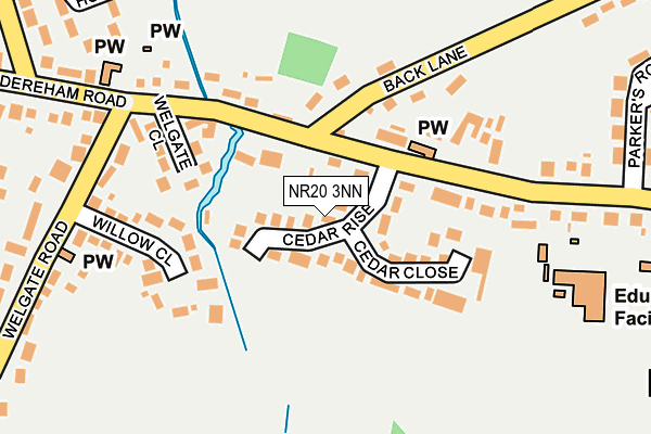 NR20 3NN map - OS OpenMap – Local (Ordnance Survey)