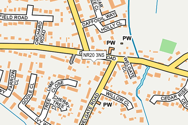 NR20 3NS map - OS OpenMap – Local (Ordnance Survey)