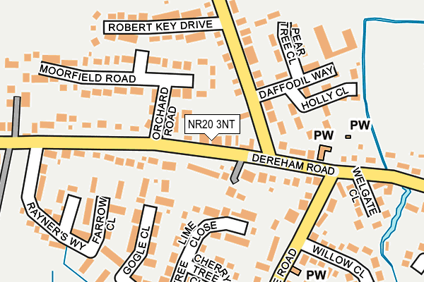 NR20 3NT map - OS OpenMap – Local (Ordnance Survey)