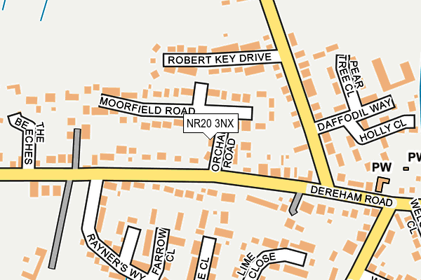 NR20 3NX map - OS OpenMap – Local (Ordnance Survey)
