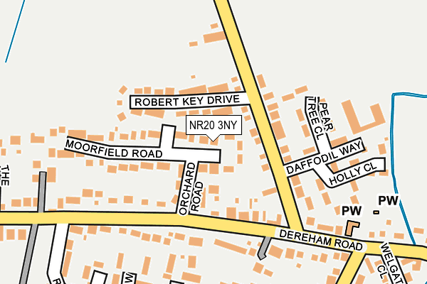 NR20 3NY map - OS OpenMap – Local (Ordnance Survey)