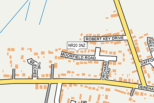 NR20 3NZ map - OS OpenMap – Local (Ordnance Survey)