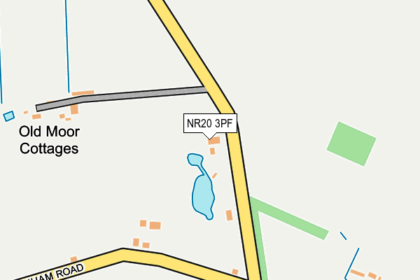 NR20 3PF map - OS OpenMap – Local (Ordnance Survey)