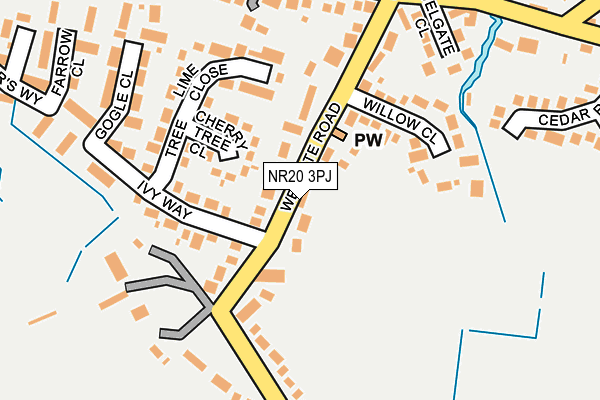 NR20 3PJ map - OS OpenMap – Local (Ordnance Survey)