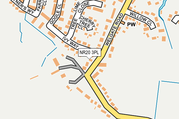 NR20 3PL map - OS OpenMap – Local (Ordnance Survey)