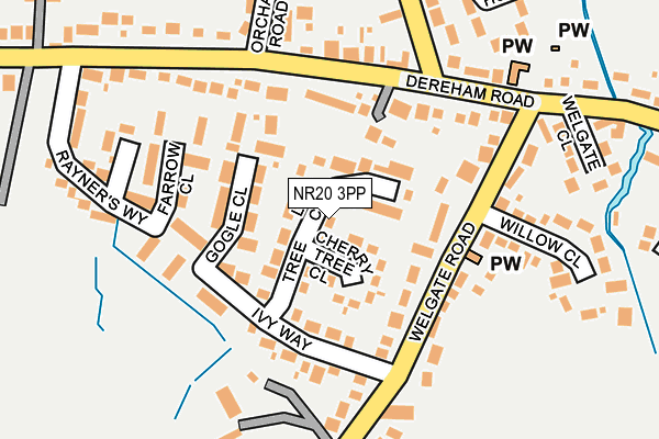 NR20 3PP map - OS OpenMap – Local (Ordnance Survey)