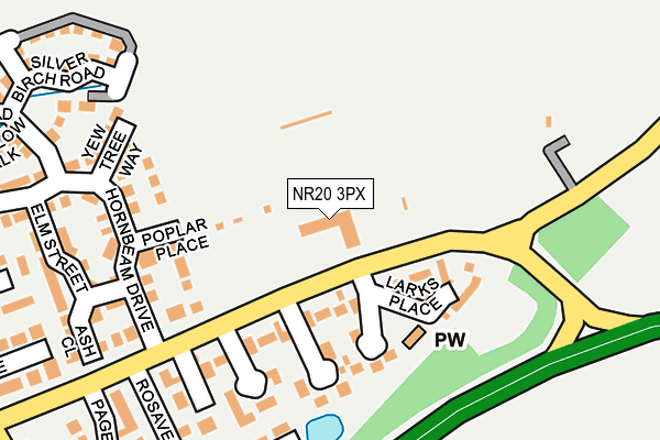 NR20 3PX map - OS OpenMap – Local (Ordnance Survey)