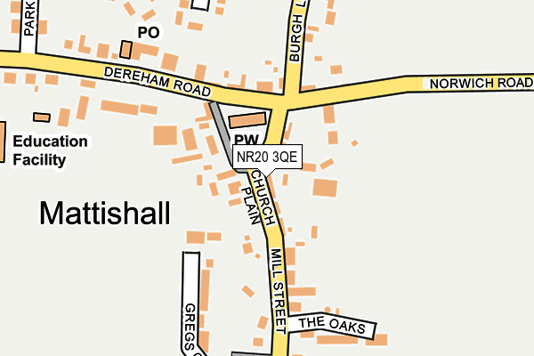 NR20 3QE map - OS OpenMap – Local (Ordnance Survey)
