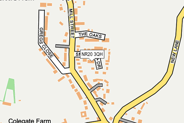 NR20 3QH map - OS OpenMap – Local (Ordnance Survey)