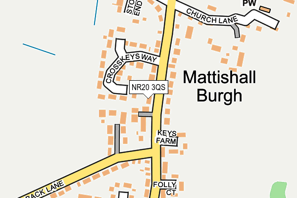 NR20 3QS map - OS OpenMap – Local (Ordnance Survey)