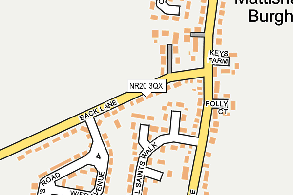 NR20 3QX map - OS OpenMap – Local (Ordnance Survey)