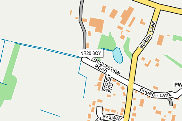 NR20 3QY map - OS OpenMap – Local (Ordnance Survey)