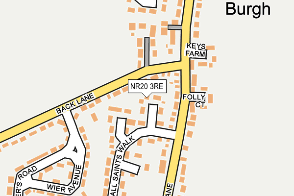 NR20 3RE map - OS OpenMap – Local (Ordnance Survey)