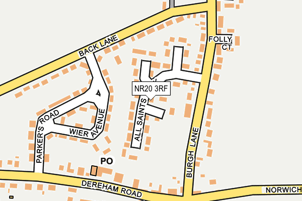 NR20 3RF map - OS OpenMap – Local (Ordnance Survey)
