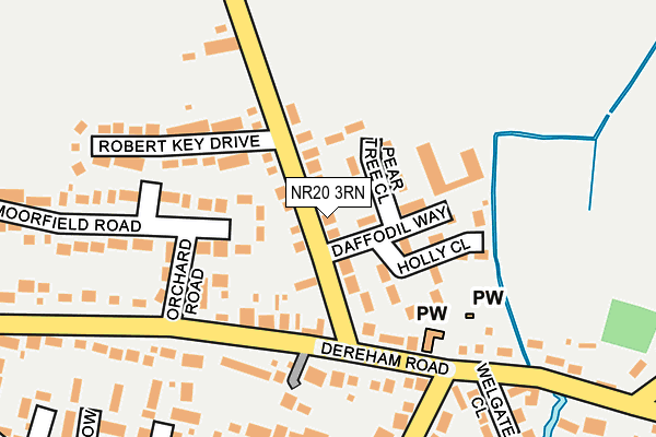 NR20 3RN map - OS OpenMap – Local (Ordnance Survey)