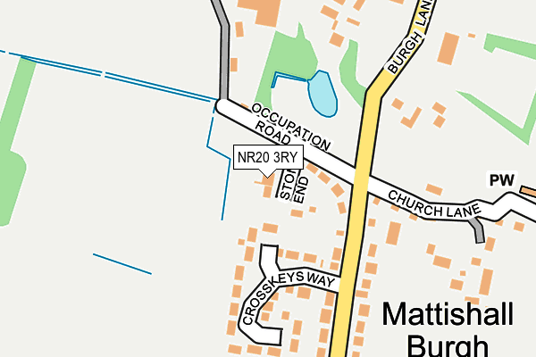 NR20 3RY map - OS OpenMap – Local (Ordnance Survey)