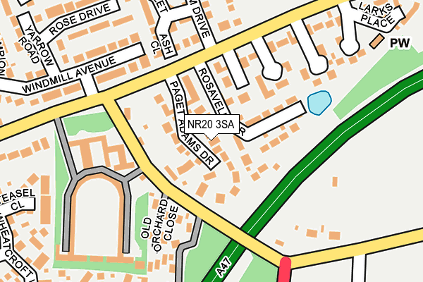 NR20 3SA map - OS OpenMap – Local (Ordnance Survey)