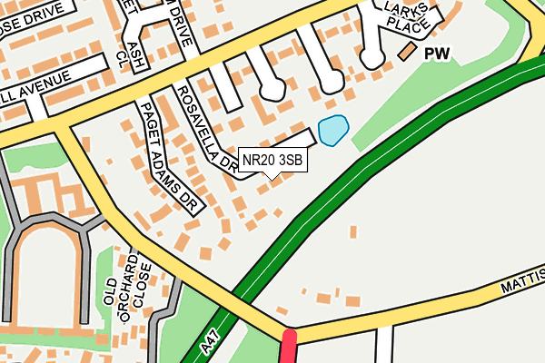 NR20 3SB map - OS OpenMap – Local (Ordnance Survey)