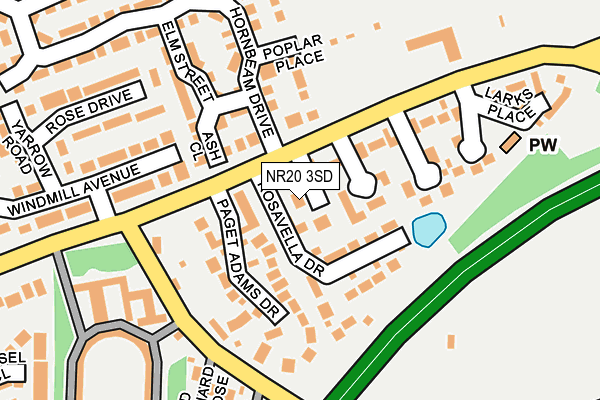 NR20 3SD map - OS OpenMap – Local (Ordnance Survey)