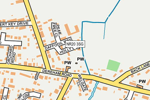NR20 3SG map - OS OpenMap – Local (Ordnance Survey)