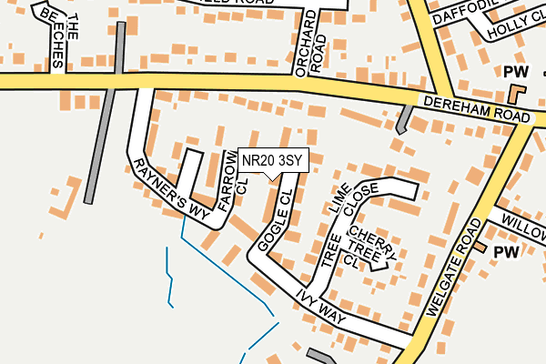 NR20 3SY map - OS OpenMap – Local (Ordnance Survey)