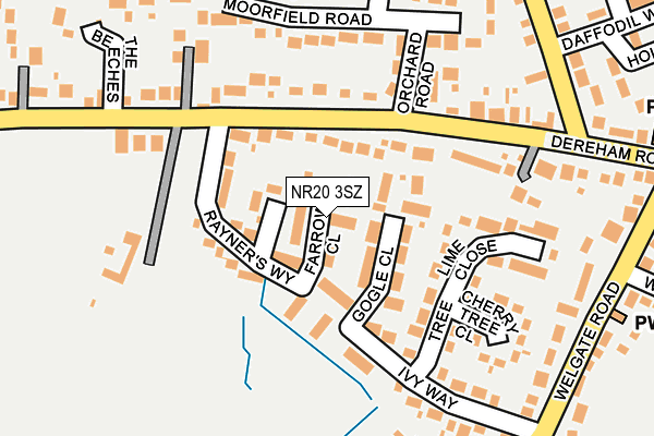NR20 3SZ map - OS OpenMap – Local (Ordnance Survey)
