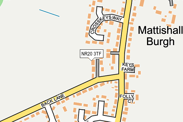 NR20 3TF map - OS OpenMap – Local (Ordnance Survey)