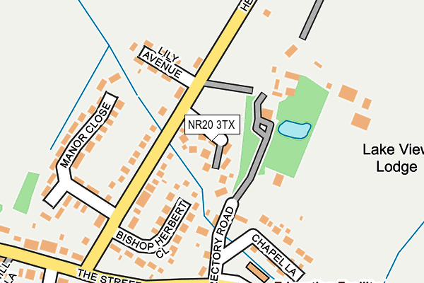 NR20 3TX map - OS OpenMap – Local (Ordnance Survey)