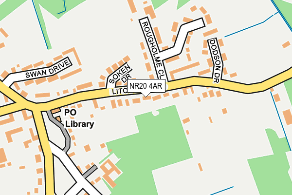 NR20 4AR map - OS OpenMap – Local (Ordnance Survey)