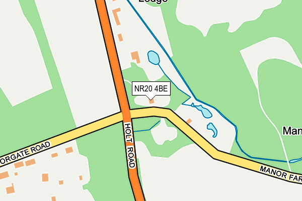NR20 4BE map - OS OpenMap – Local (Ordnance Survey)