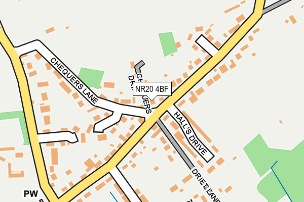 NR20 4BF map - OS OpenMap – Local (Ordnance Survey)