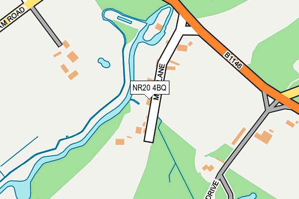 NR20 4BQ map - OS OpenMap – Local (Ordnance Survey)