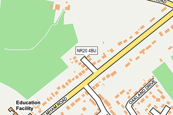 NR20 4BU map - OS OpenMap – Local (Ordnance Survey)
