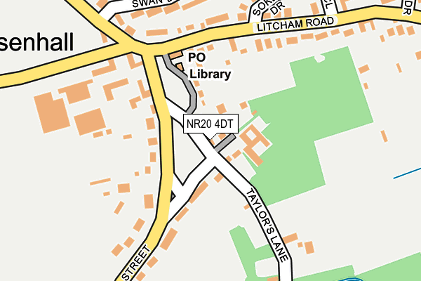 NR20 4DT map - OS OpenMap – Local (Ordnance Survey)